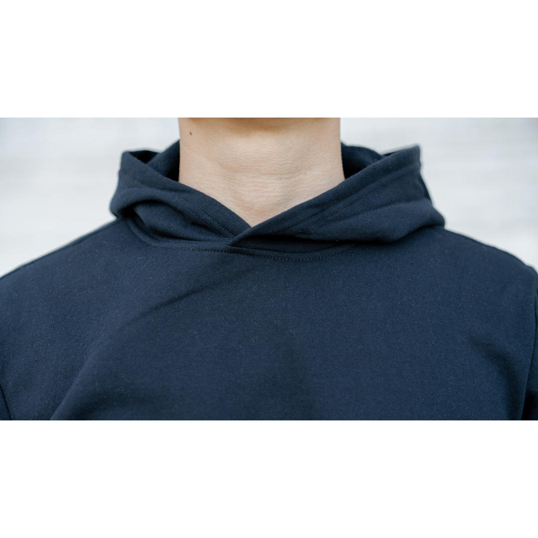 Le sweat capuche français mixte 100% coton bio | Noir 7