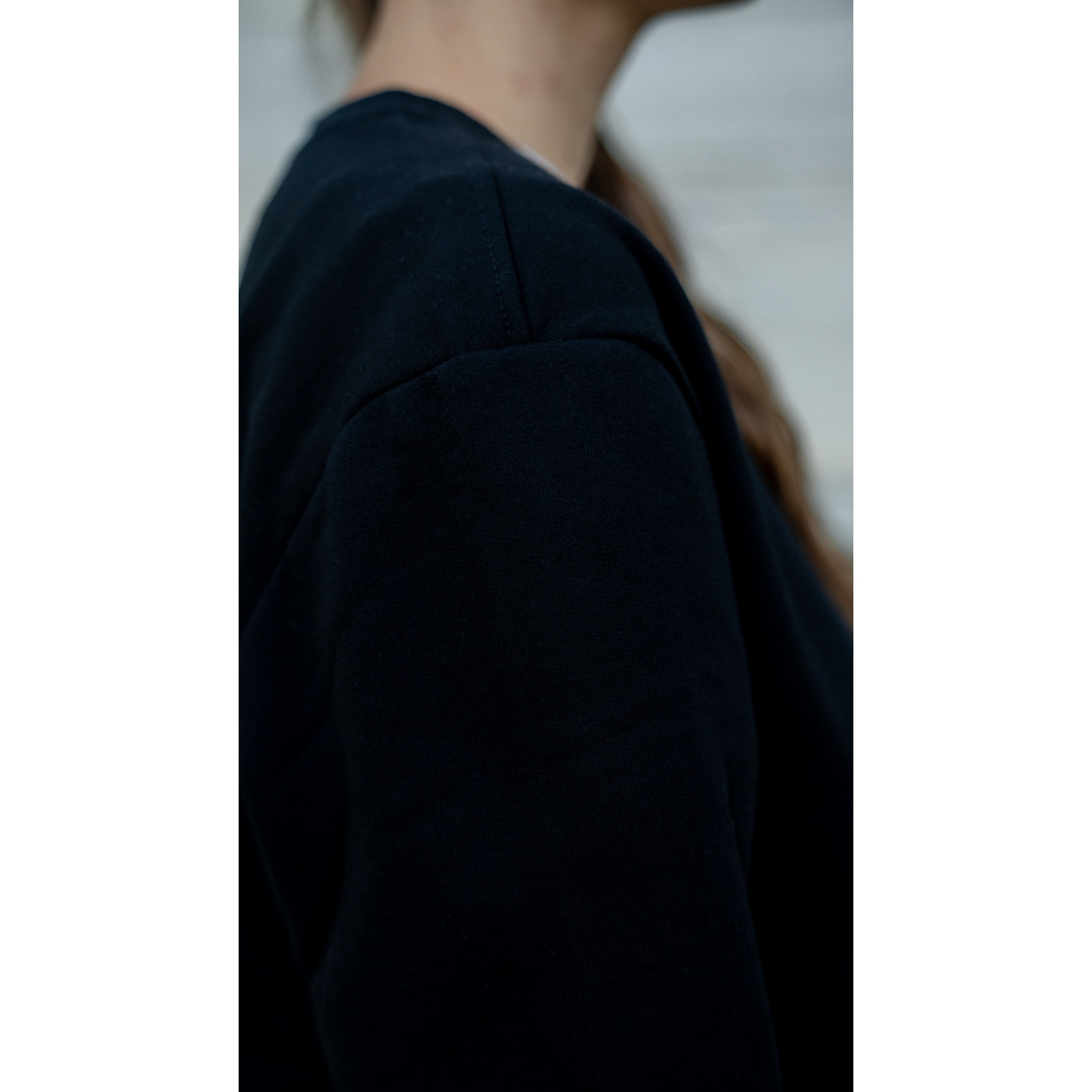 Le sweat français mixte 100% coton bio | Noir 8