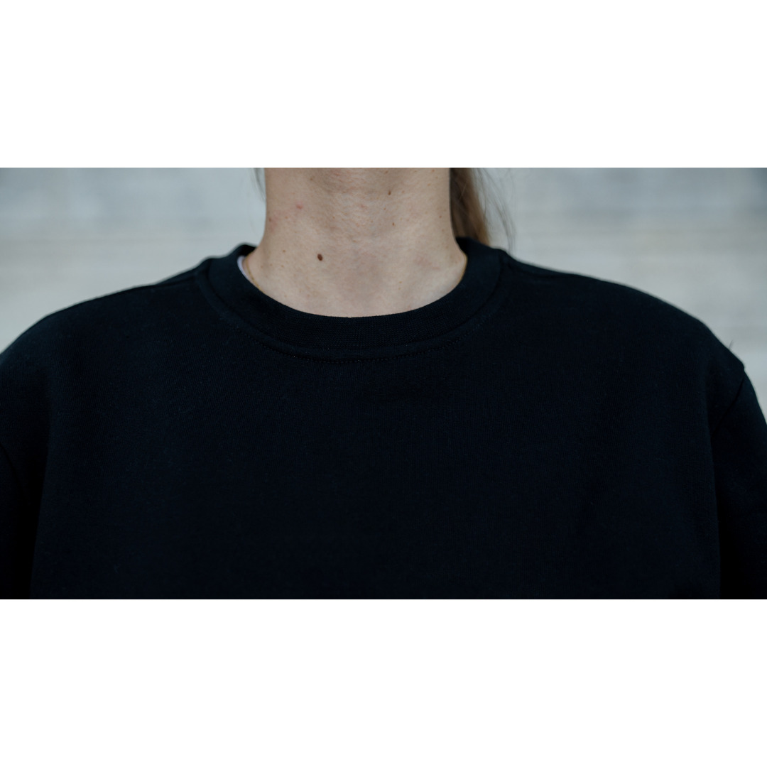 Le sweat français mixte 100% coton bio | Noir 9