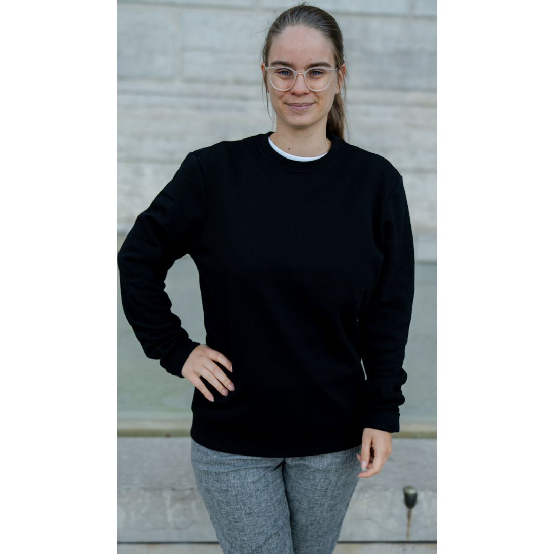 Le sweat français mixte 100% coton bio | Noir 5