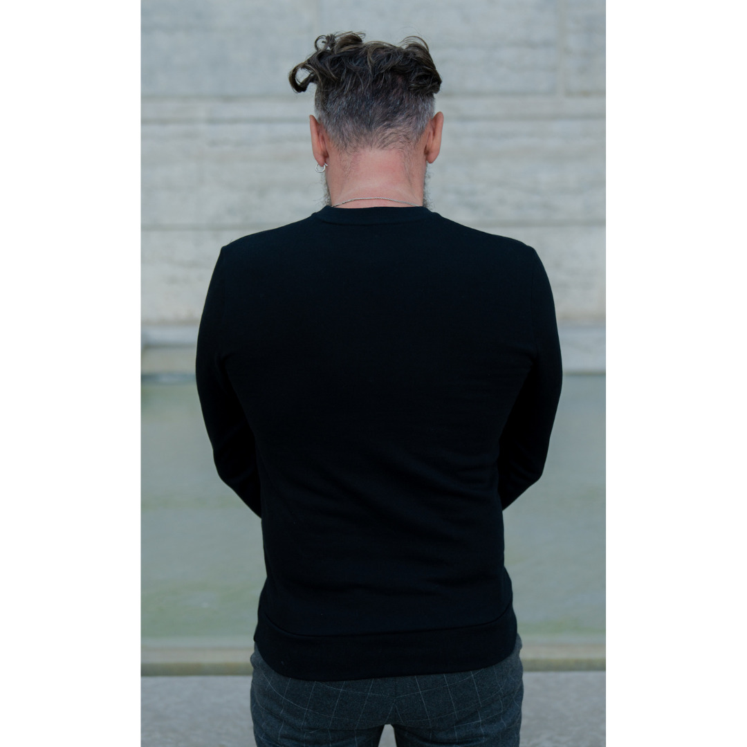 Le sweat français mixte 100% coton bio | Noir 7