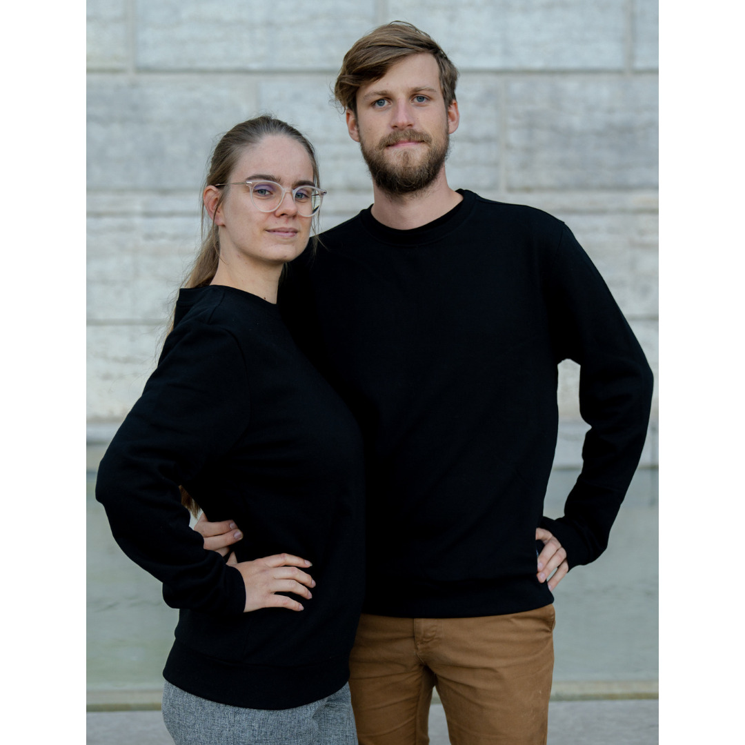 Le sweat français mixte 100% coton bio | Noir 6