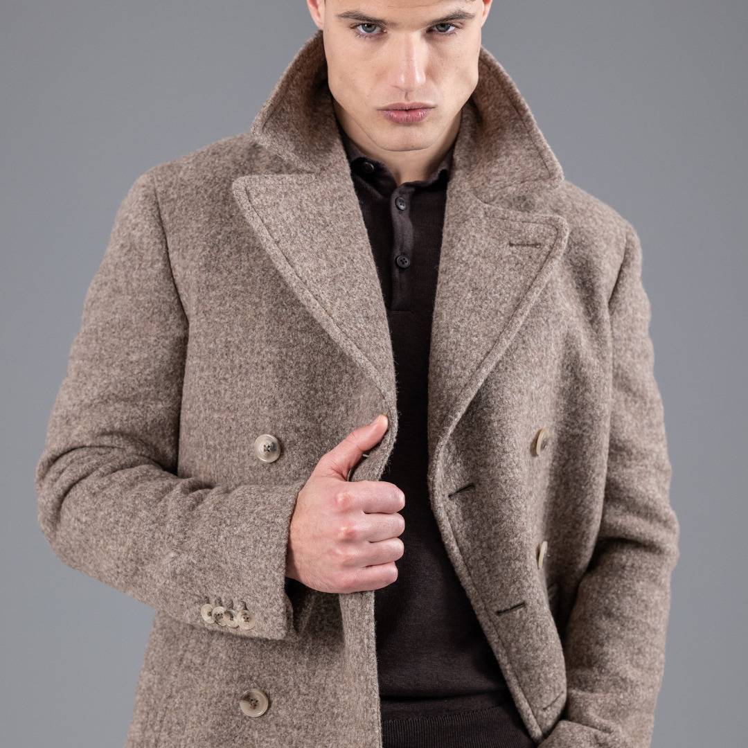 polo manches courtes en maille opaque, Arguin cosy chocolat