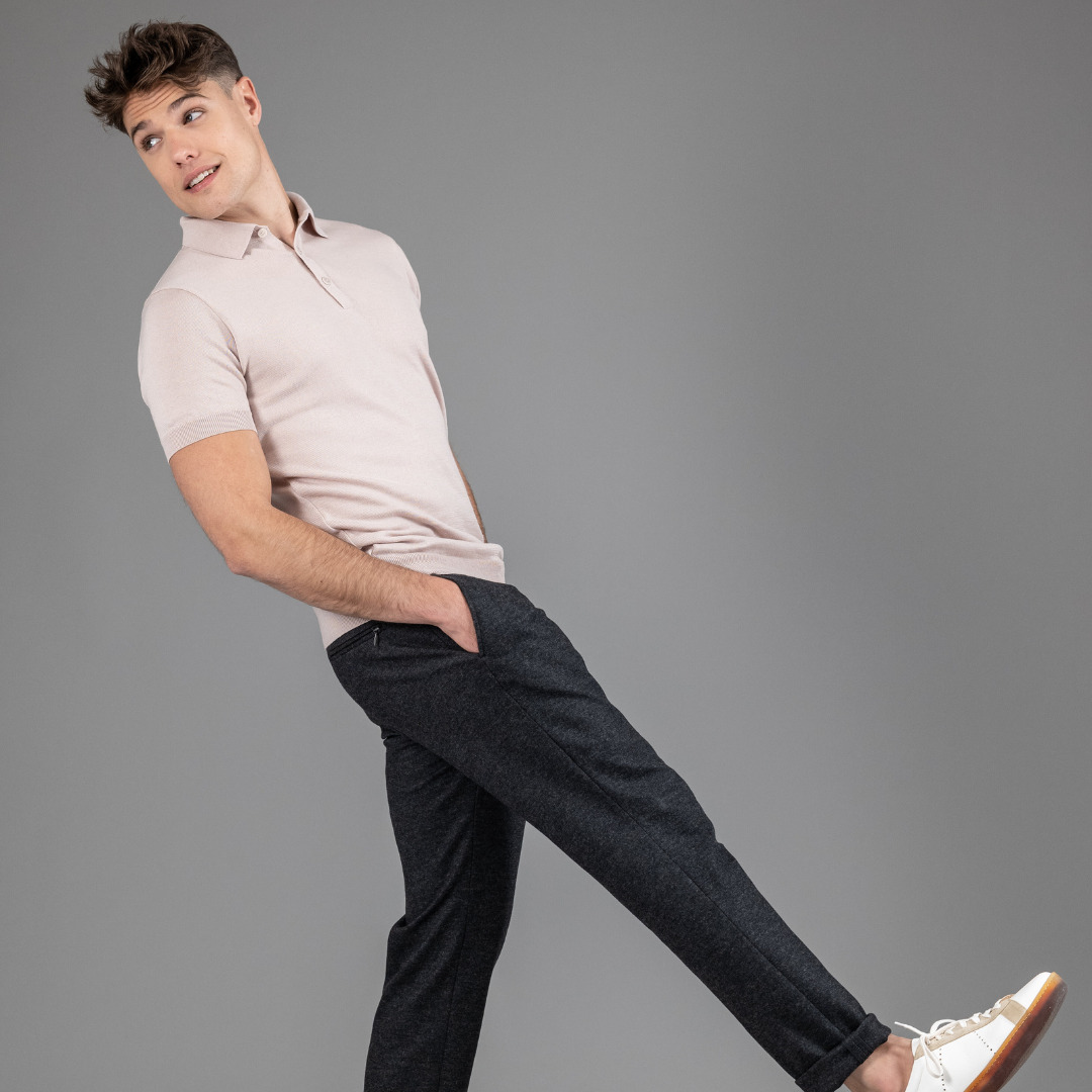 polo manches courtes en maille opaque, Arguin cosy sable