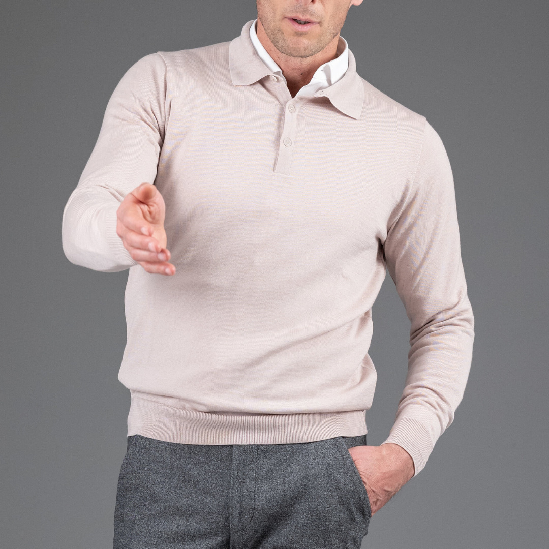 pull col boutons en laine merinos et Tencel Wolbe