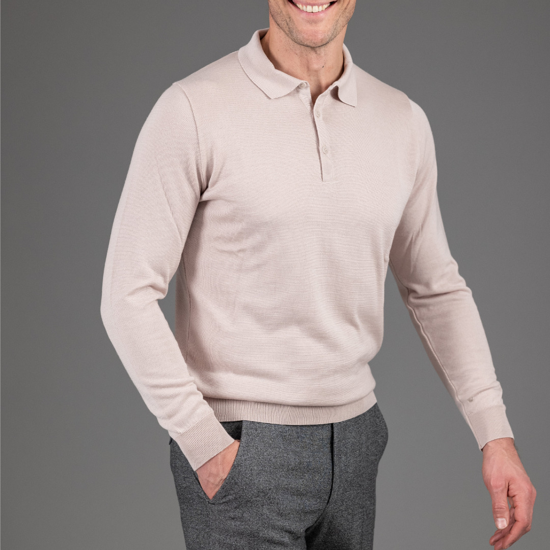 pull col boutons en laine merinos et Tencel Wolbe