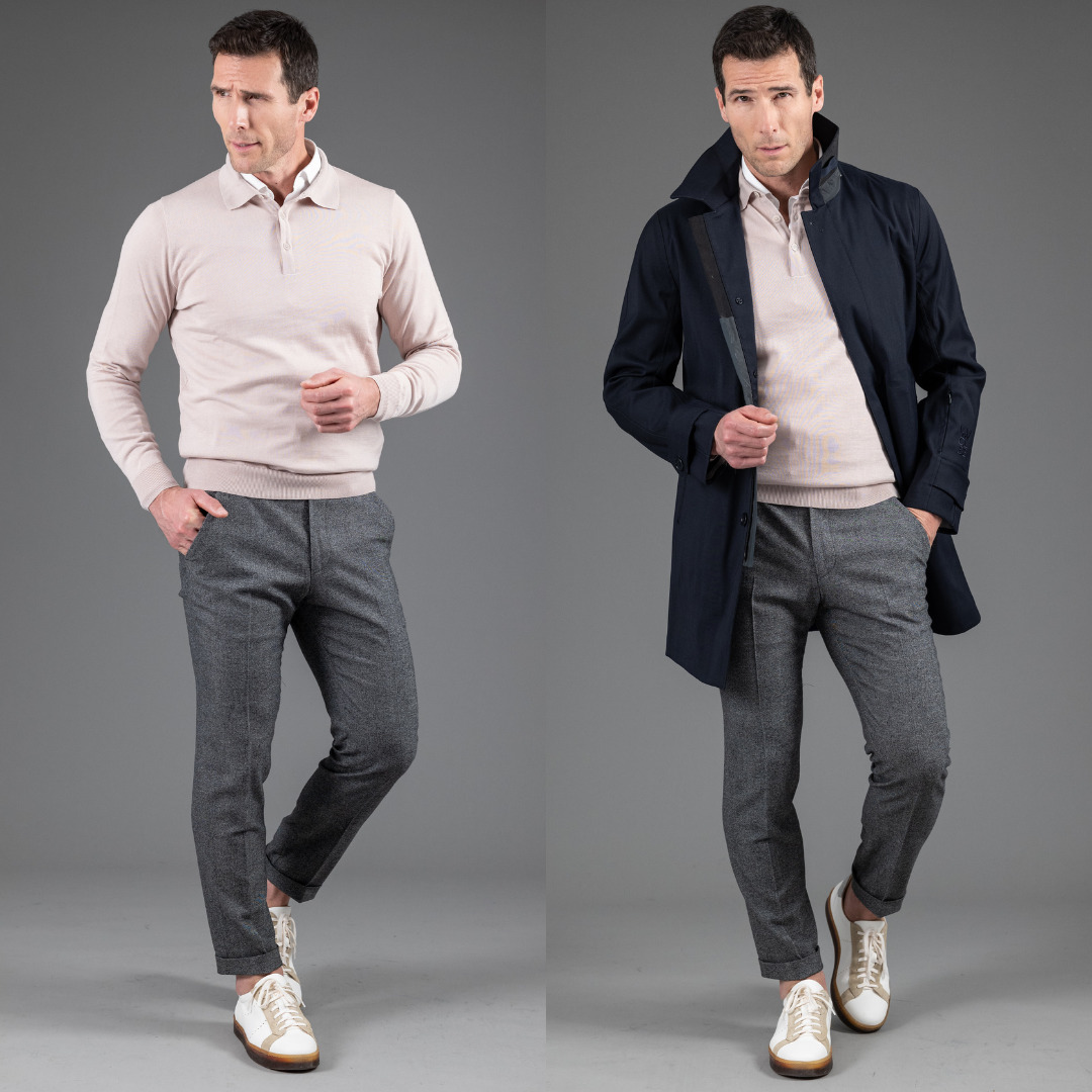 pull col boutons en laine merinos et Tencel Wolbe