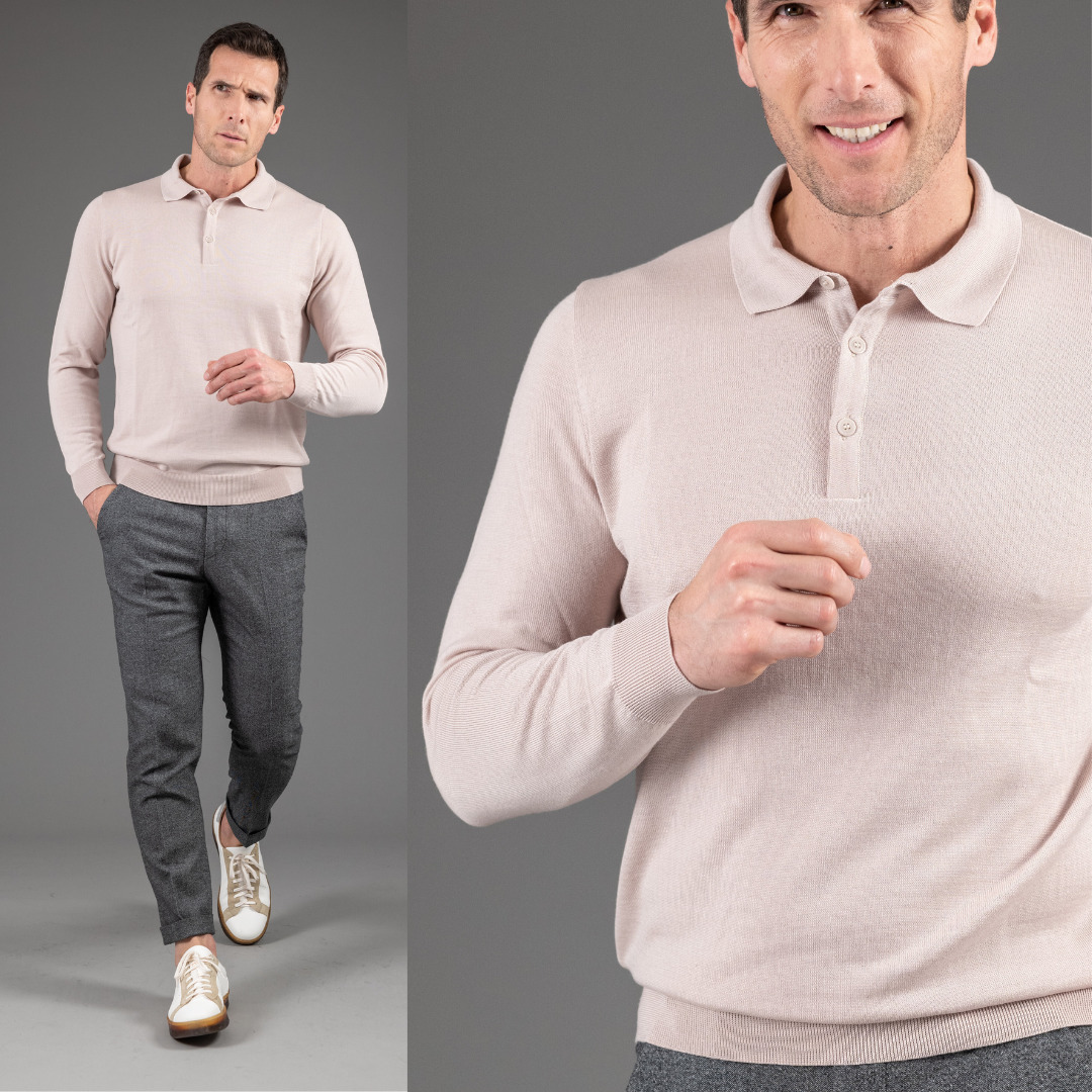 pull col boutons en laine merinos et Tencel Wolbe