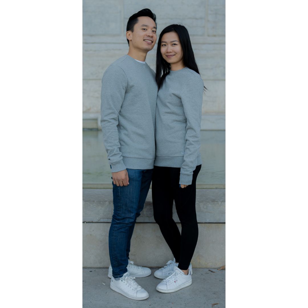 Le sweat français mixte 100% coton bio | Gris chiné 6