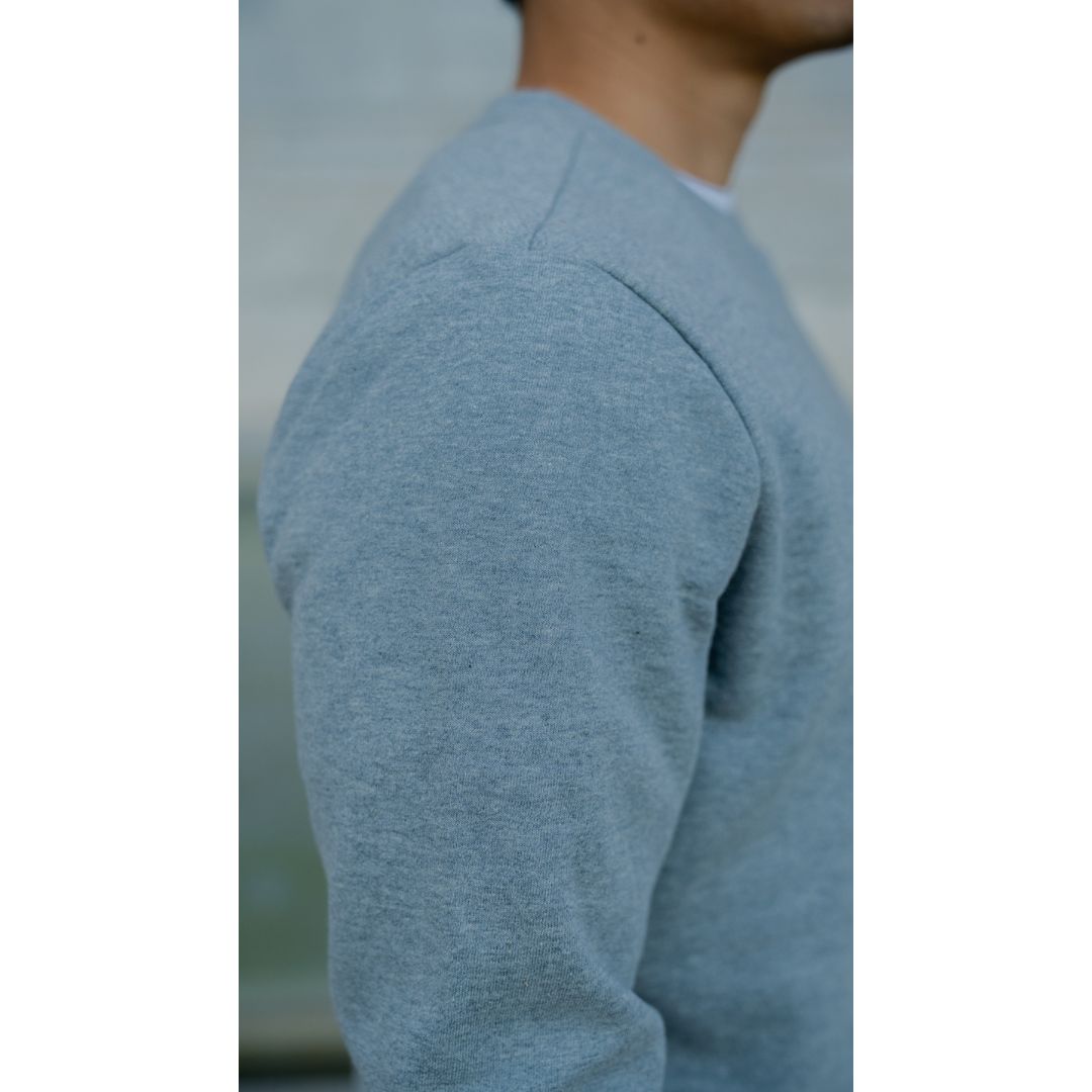 Le sweat français mixte 100% coton bio | Gris chiné 7