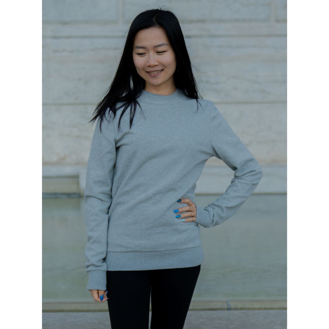 Le sweat français mixte 100% coton bio | Gris chiné 5