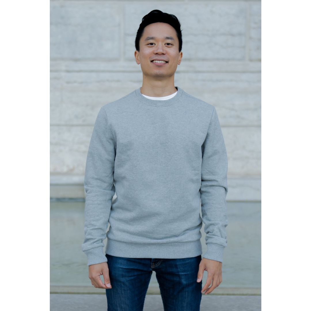 Le sweat français mixte 100% coton bio | Gris chiné 4