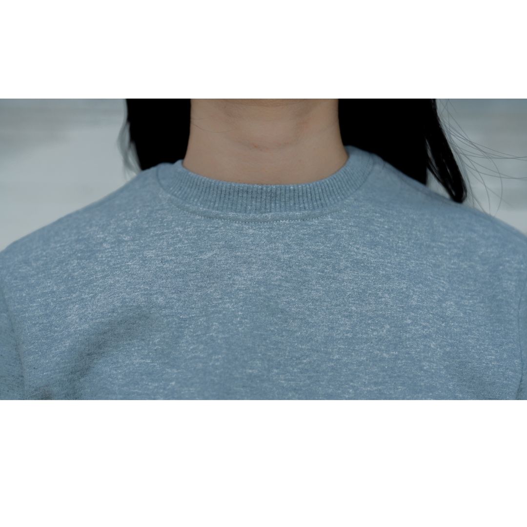 Le sweat français mixte 100% coton bio | Gris chiné 8