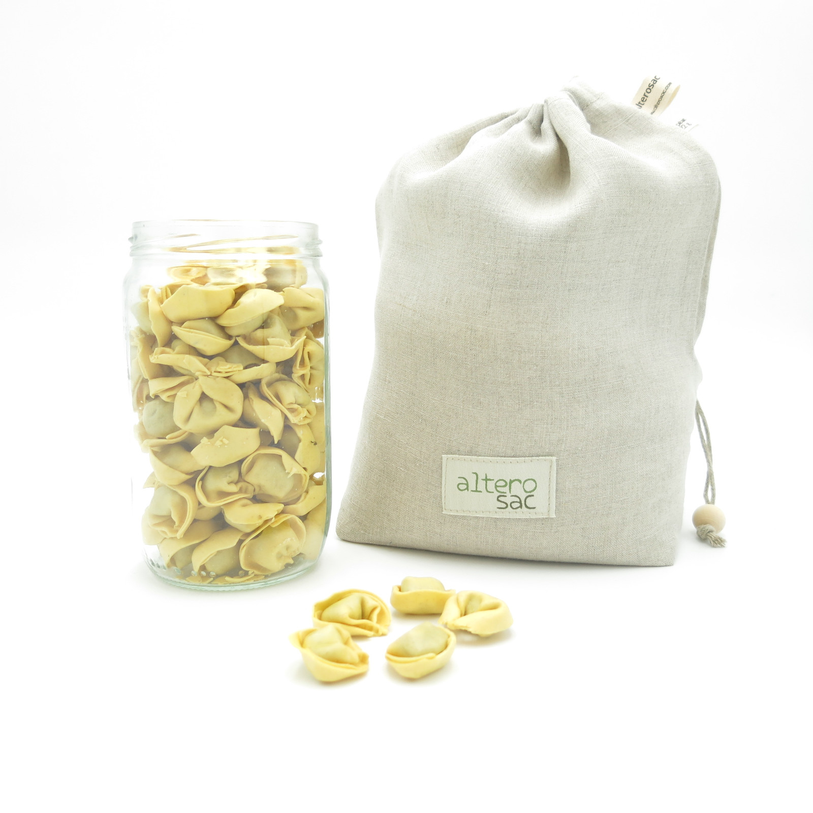 Grand sac à vrac en voile de lin biologique 2