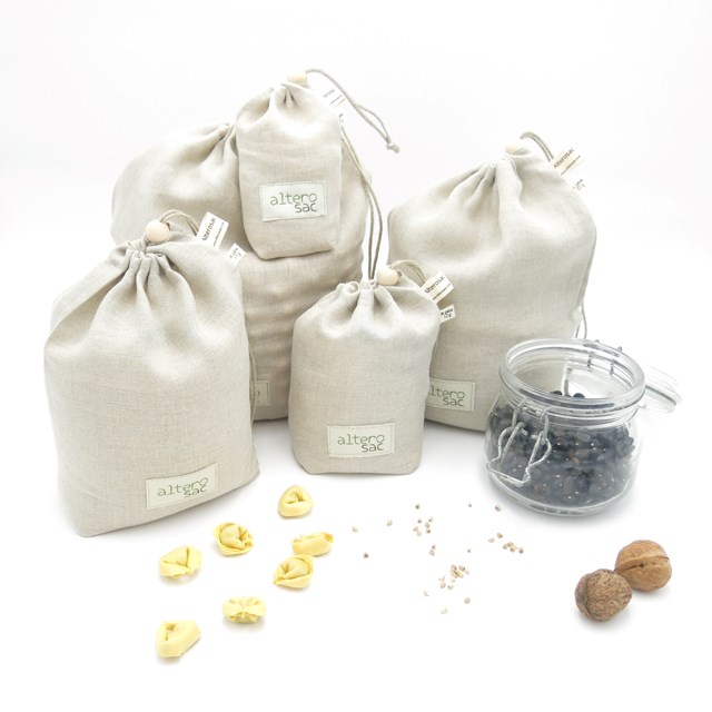 Grand sac à vrac en voile de lin biologique 3