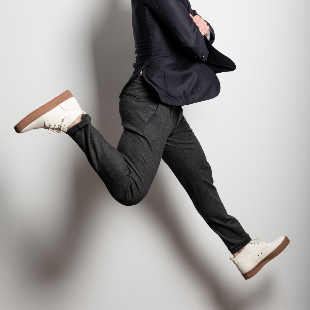 jogpant extensible Oskar upcyclé en laine vierge