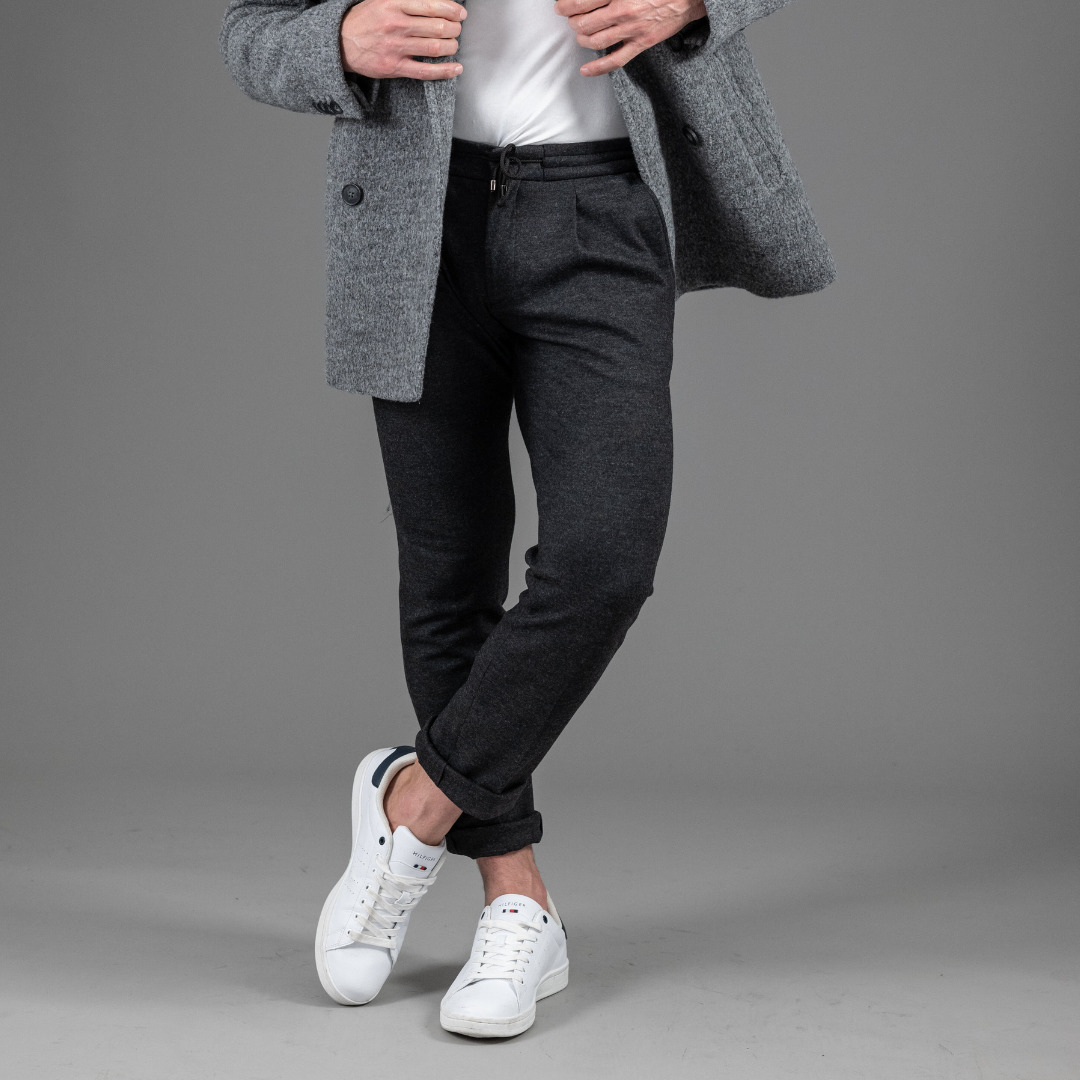 jogpant extensible Oskar upcyclé en laine vierge