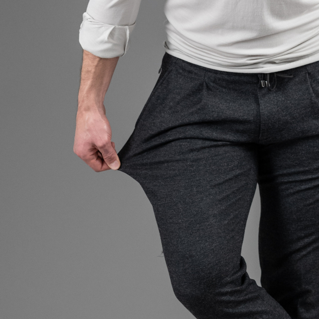 jogpant extensible Oskar upcyclé en laine vierge