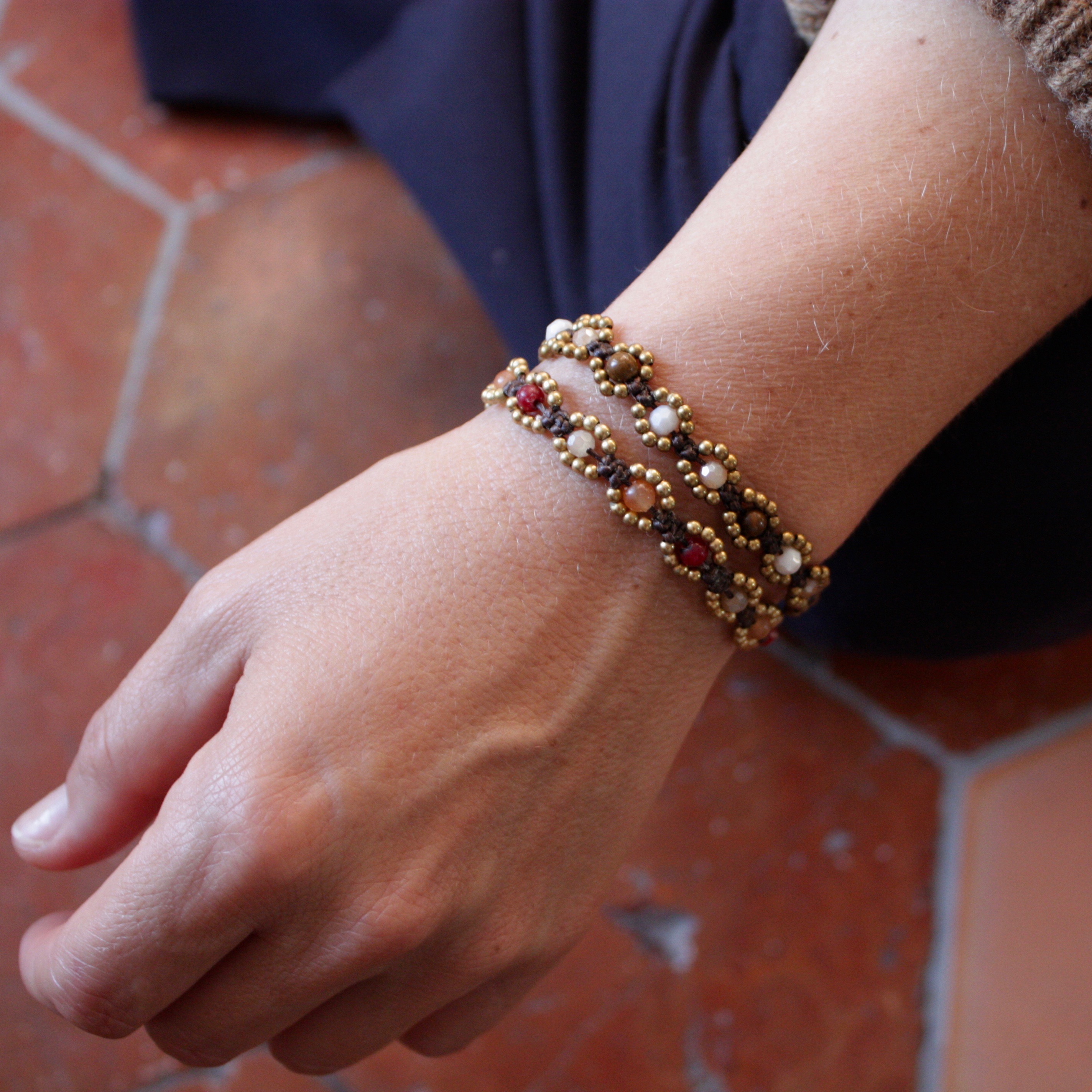 Bracelet fleurs de pierres 3