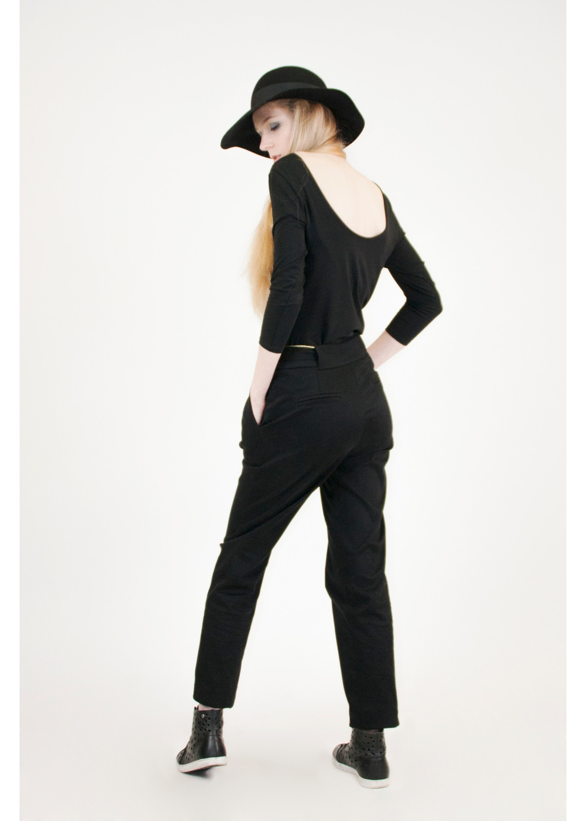 Top dos nu en coton bio fabriqué en France noir - Lula - Eros & Agape