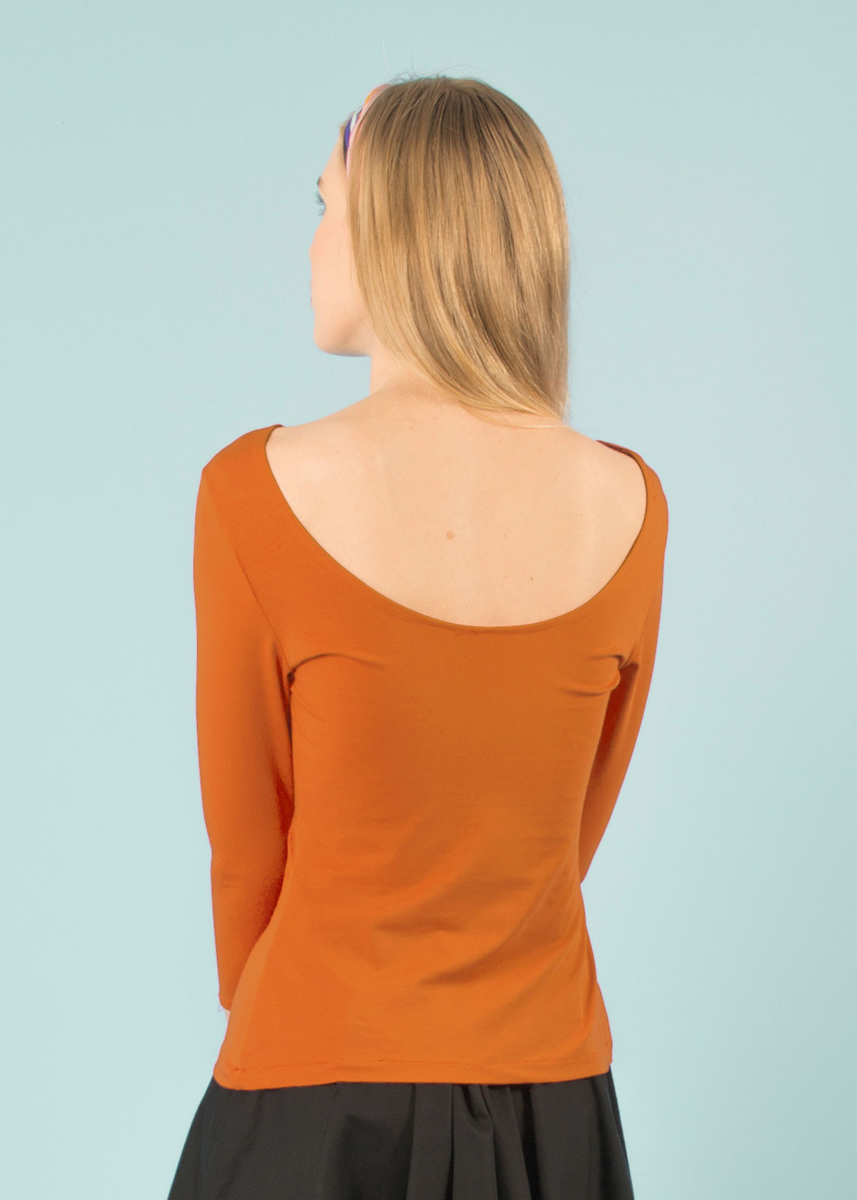 Top dos nu en coton bio fabriqué en France ambre - Lula - Eros & Agape