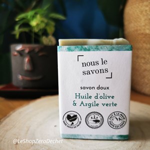 Savon à l'huile d'olive et argile pour peau grasse ou mixte