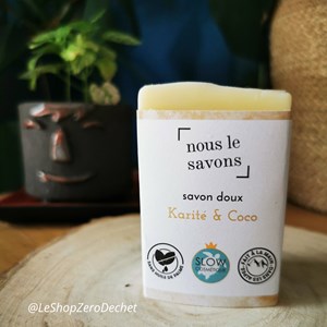 Savon karite coco pour peaux sèches et fragiles. Surgras 9%