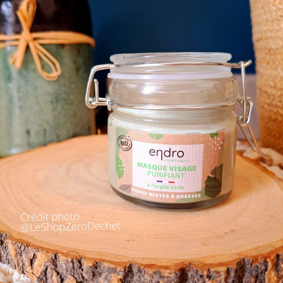 Masque visage purifiant à l’argile verte 100mL - Endro 2