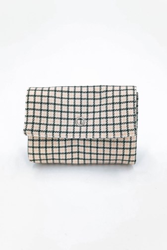 Mini pochette carreaux vert & rose