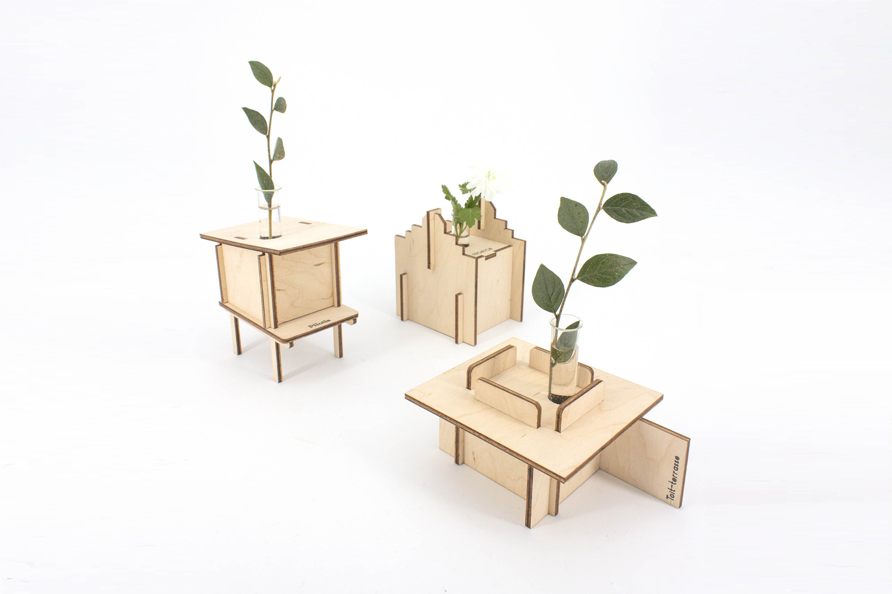 Vases COLLECTION ARCHITECTURE en bois certifié durable 2