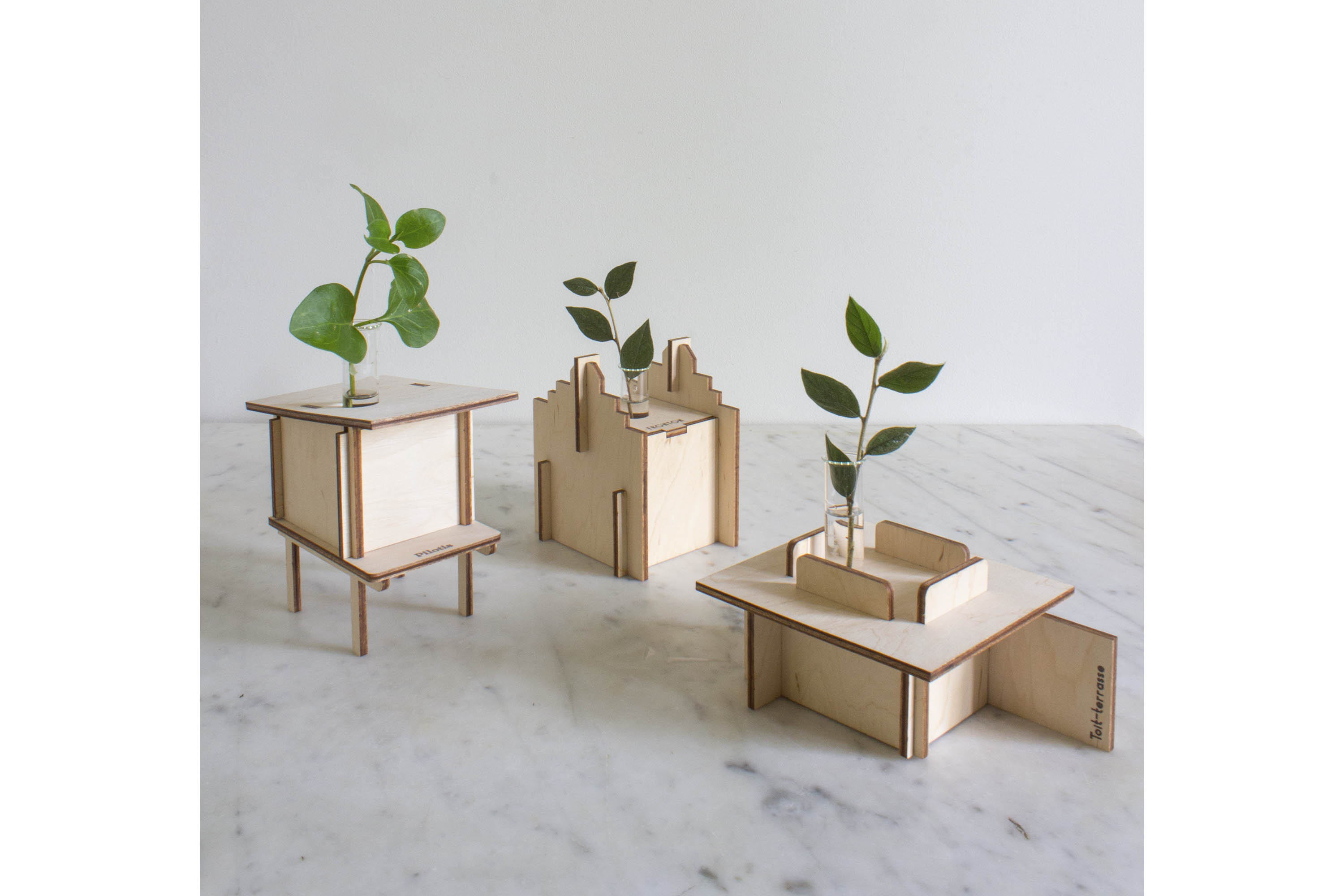 Vases COLLECTION ARCHITECTURE en bois certifié durable 5