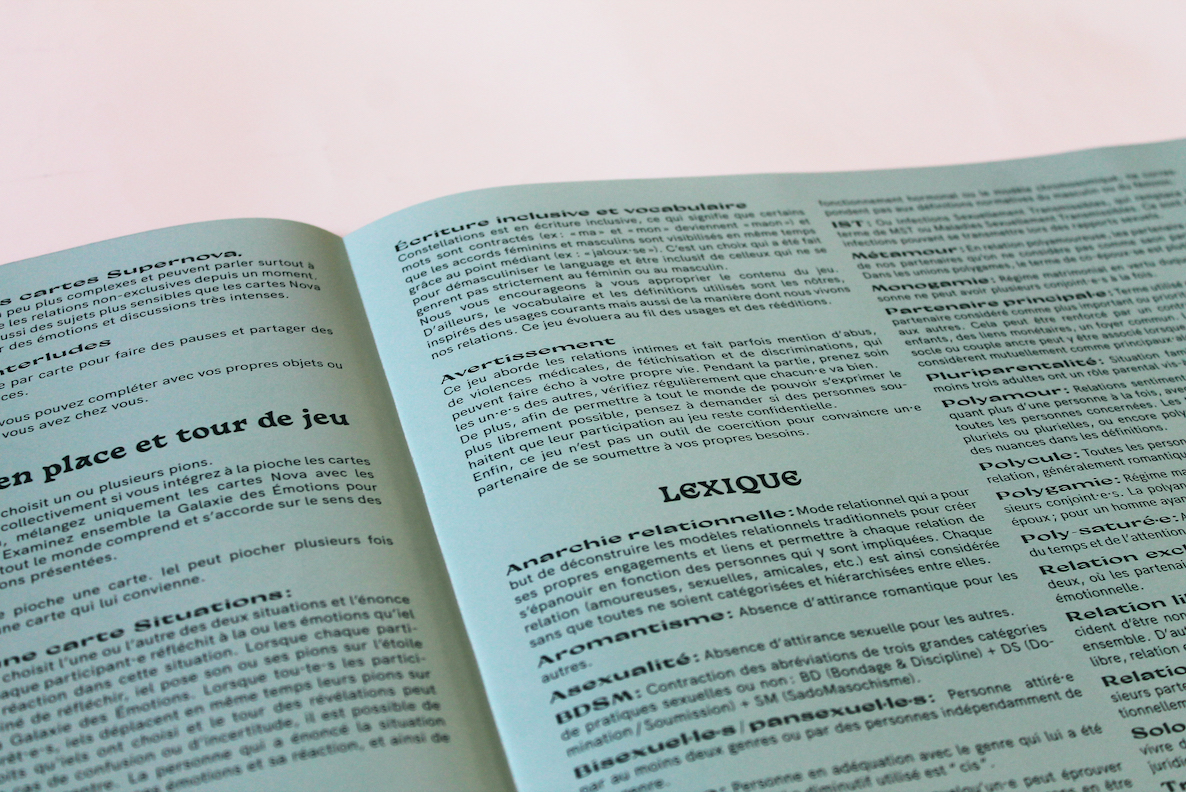 Jeu Constellations -  discussion relations & polyamour 4