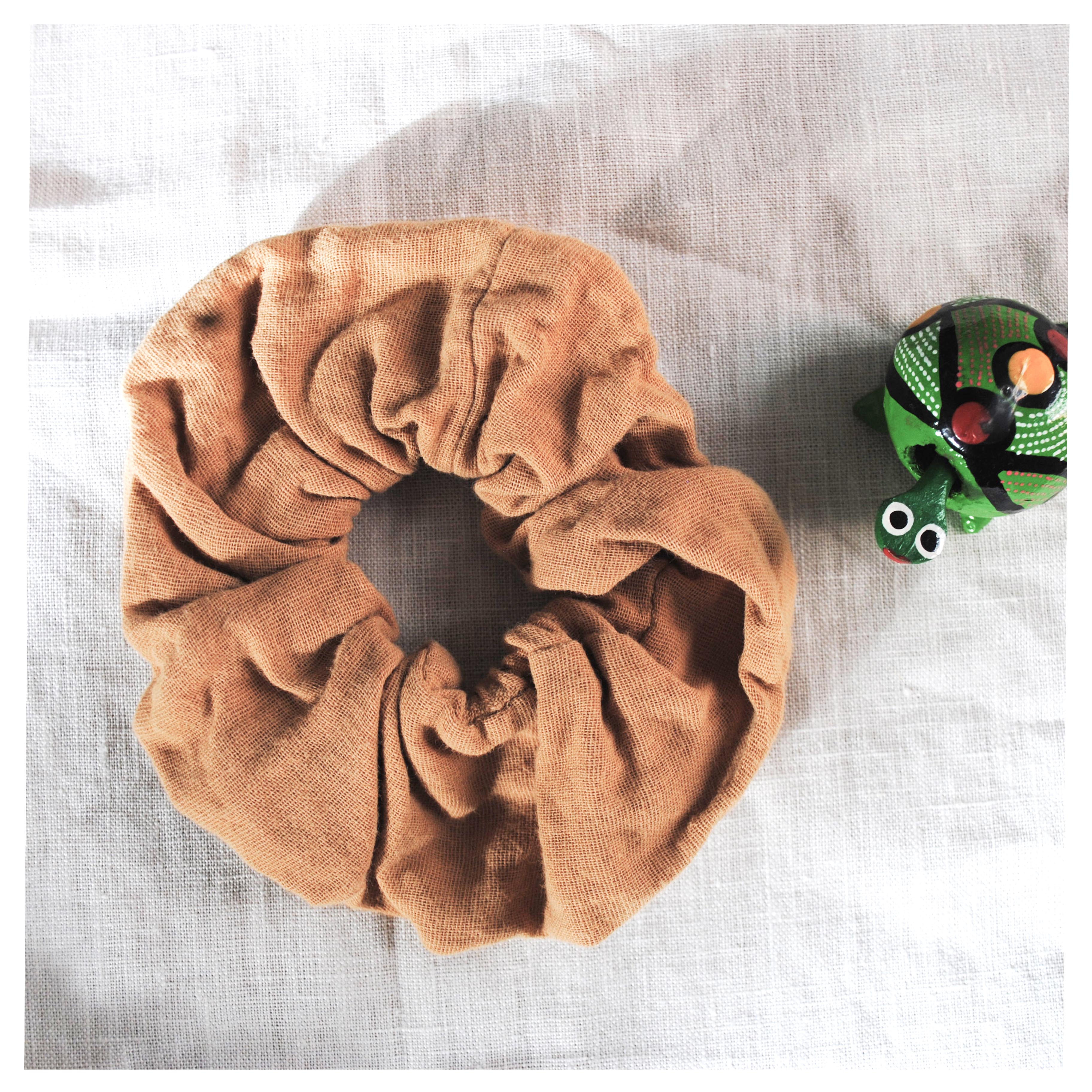 Chouchou camel gaze de coton bio fait en France