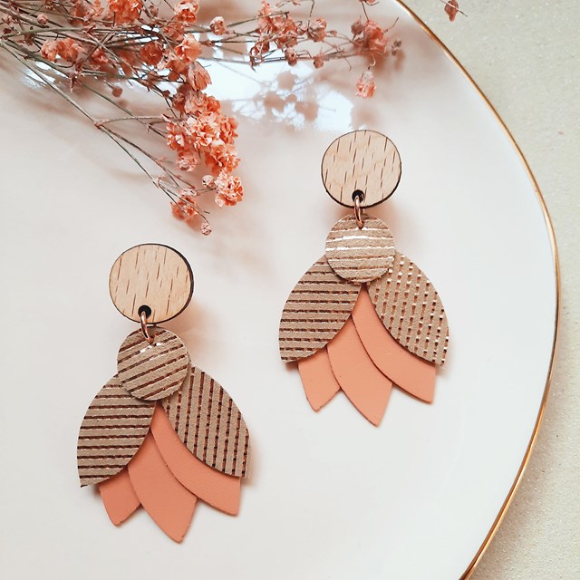 Boucles d'oreilles MANDALA Melon 2
