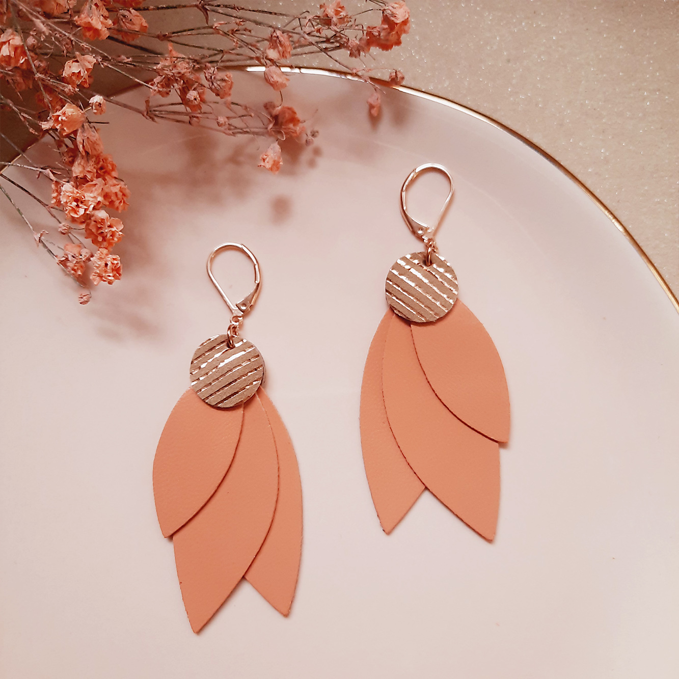 Boucles d'oreilles CELESTE Melon 2