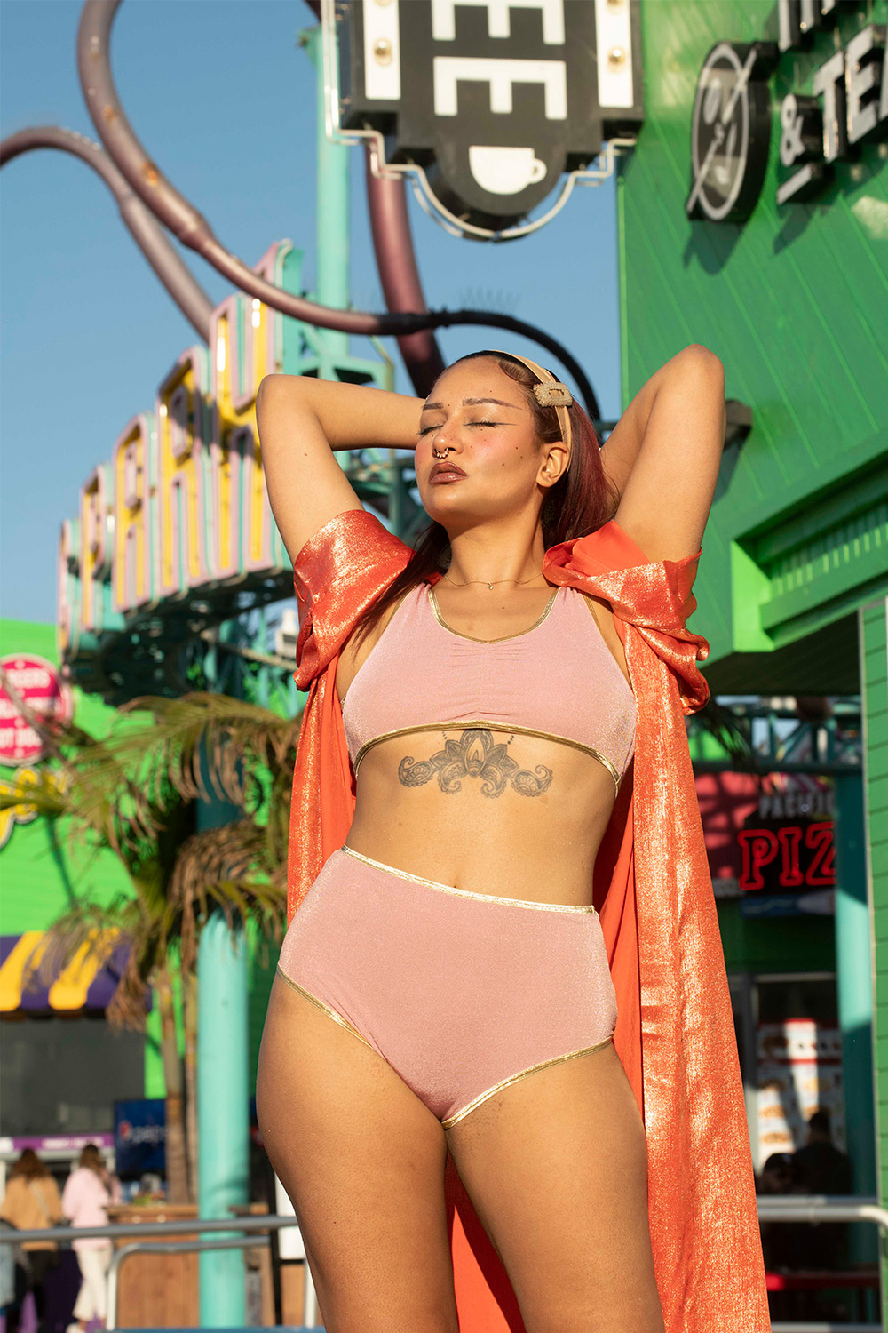 Maelie - Culotte Haute Rose (devant)