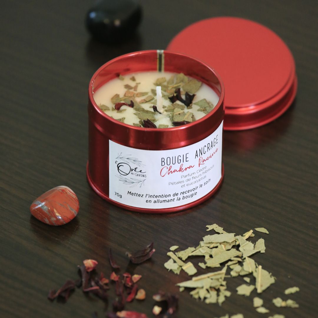 Bougie soin énergétique Chakra Racine – Ancrage 2