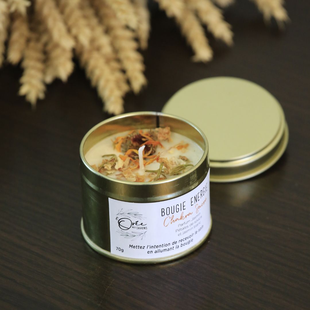Bougie soin énergétique Chakra Sacré – Créativité & Energie 4