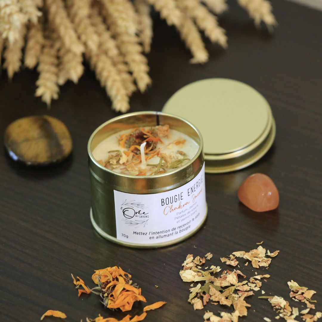 Bougie soin énergétique Chakra Sacré – Créativité & Energie 2