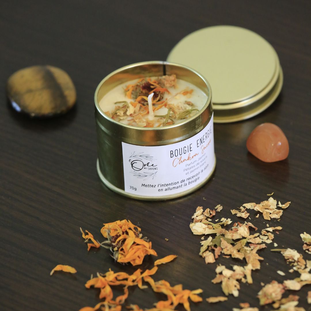 Bougie soin énergétique Chakra Sacré – Créativité & Energie 3