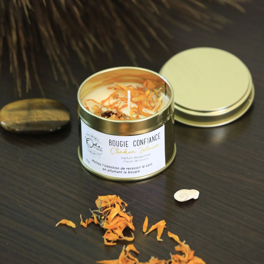 Bougie soin énergétique Chakra Solaire – Estime & Confiance en soi 3