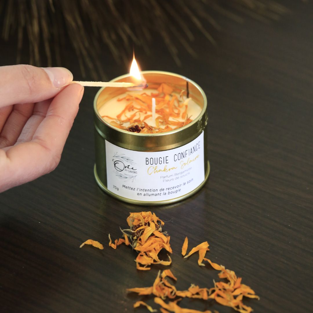 Bougie soin énergétique Chakra Solaire – Estime & Confiance en soi 2