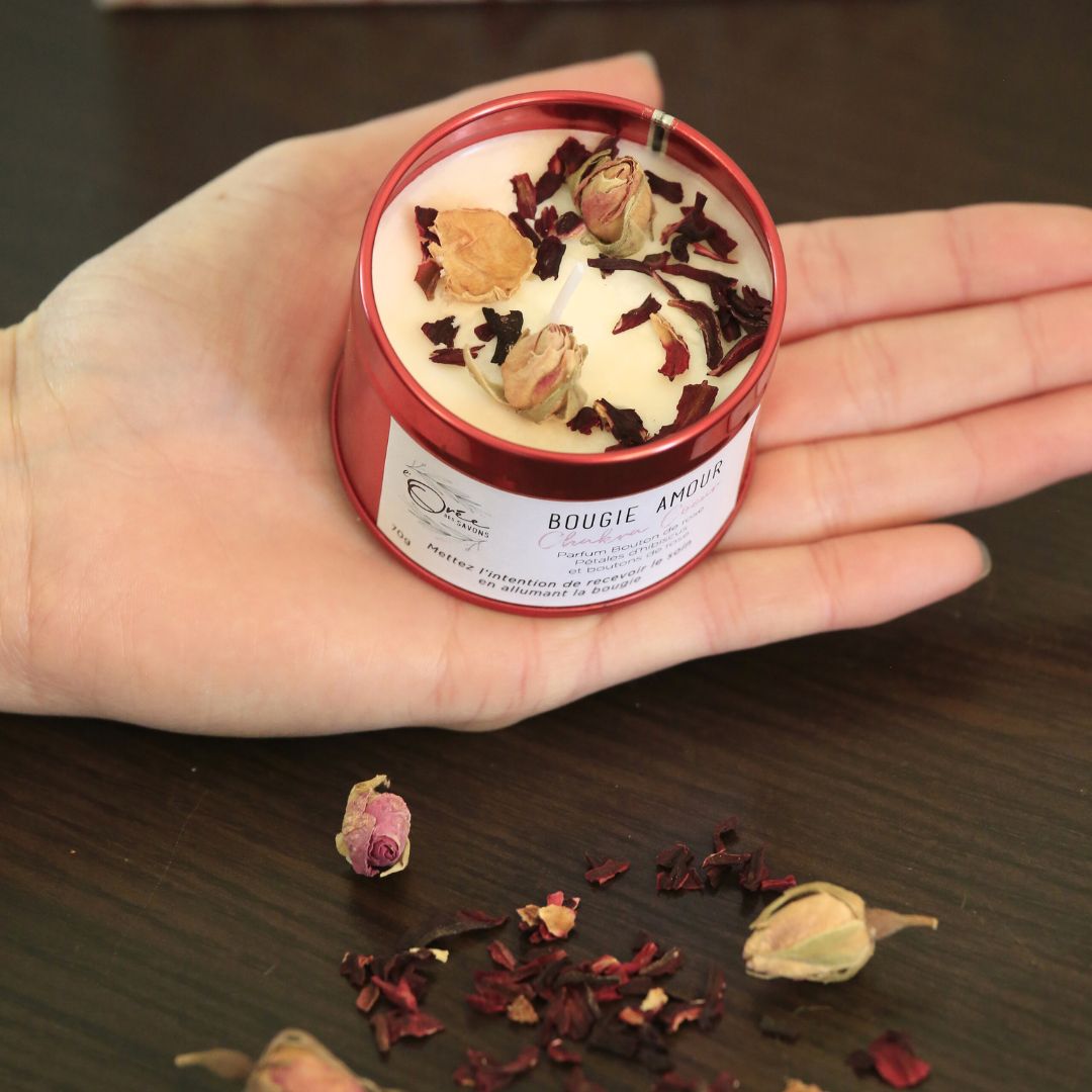 Bougie soin énergétique Chakra Coeur – Amour de soi 3