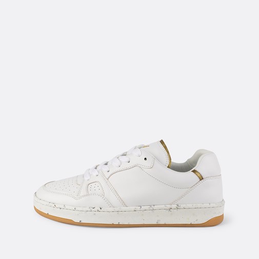 Valens-002 Baskets Retro Blanches & Or