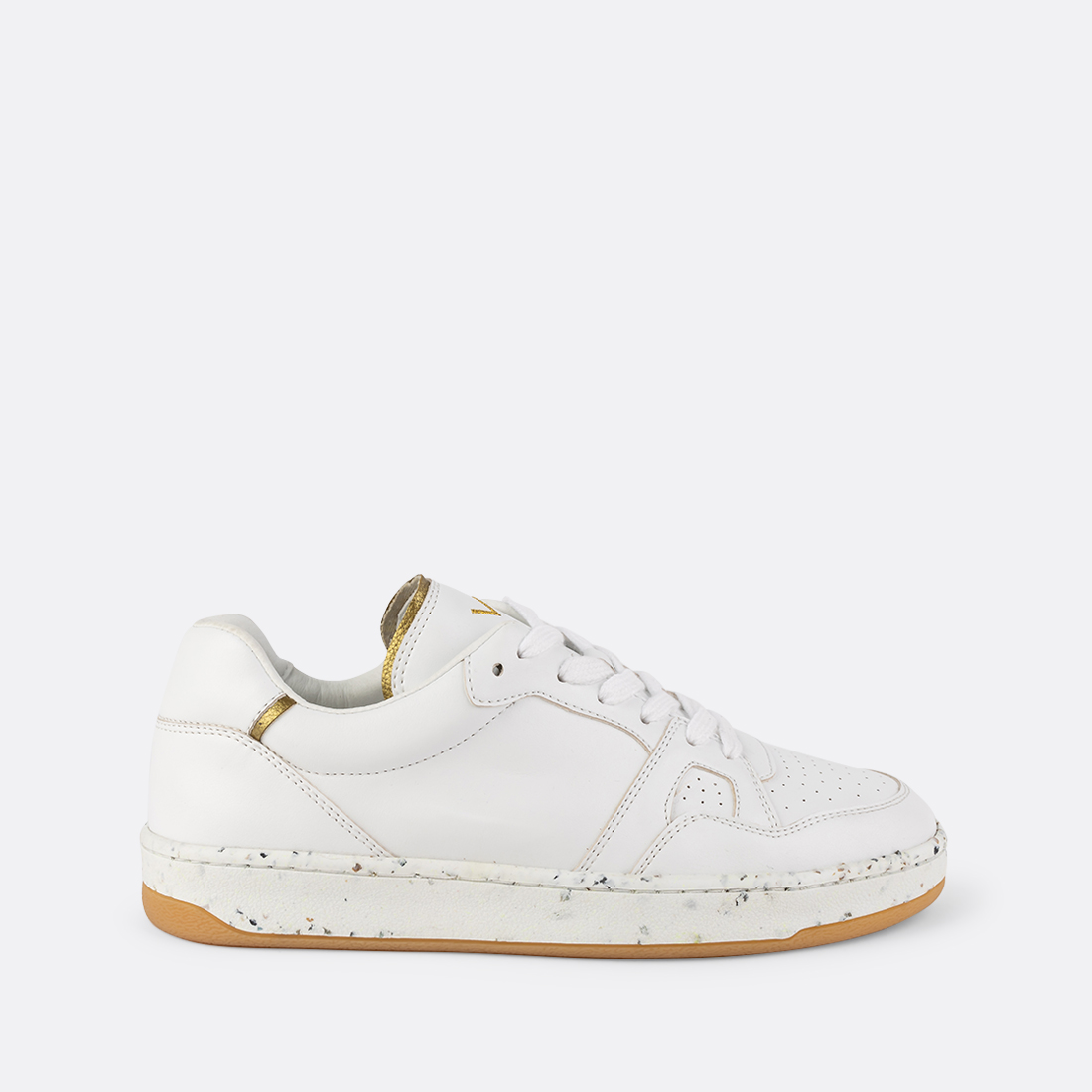 Valens-002 Baskets Retro Blanches & Or 3