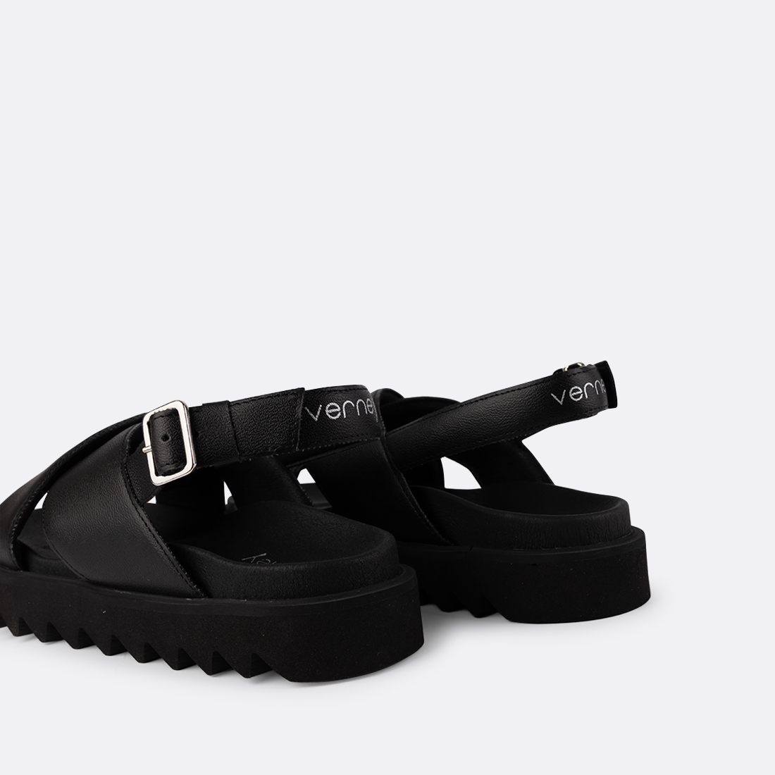 Vicken-001 - Sandales Composées en Pomme - Noires 5