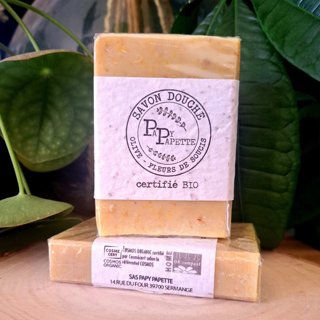 Savon solide artisanal bio olives et Calendula (sans HE) - 10% 2