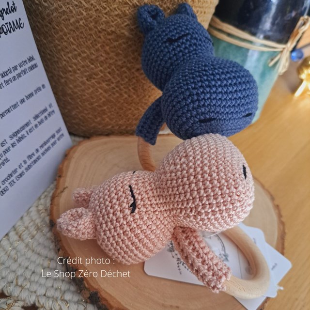 Hochet (anneau + peluche) de dentition artisanal - Galipettes and Co 3