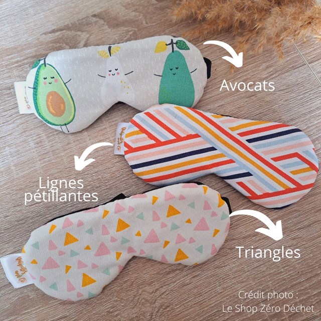 Masque de nuit fait main - Motif Avocats - Galipettes and Co 2