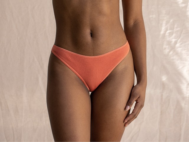 Culotte Dawa terracotta en coton bio et dentelle recyclée 3